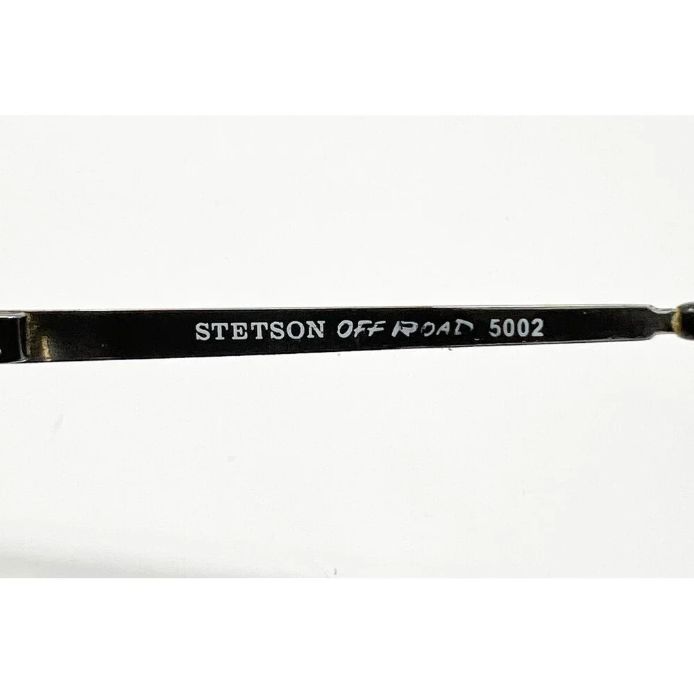 Stetson Off Road 5002 Eyeglasses Mens Black Metal Rectangular Frames 51-19-140